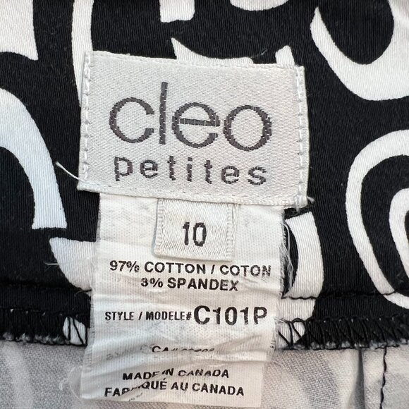 Cleo Petite Black & White Print Pencil Skirt 10P Flattering Chic Office Style - Picture 3 of 6